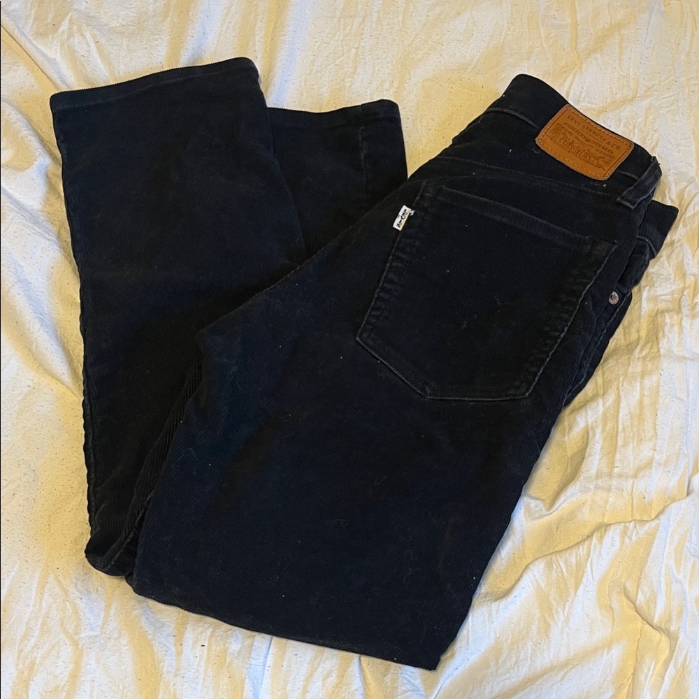 Levi's women’s black corduroy Straight Jeans